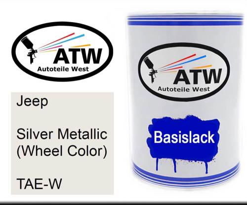 Jeep, Silver Metallic (Wheel Color), TAE-W: 500ml Lackdose, von ATW Autoteile West.